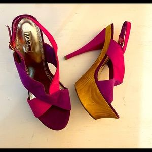 Pink & Purple High Heel Shoes
